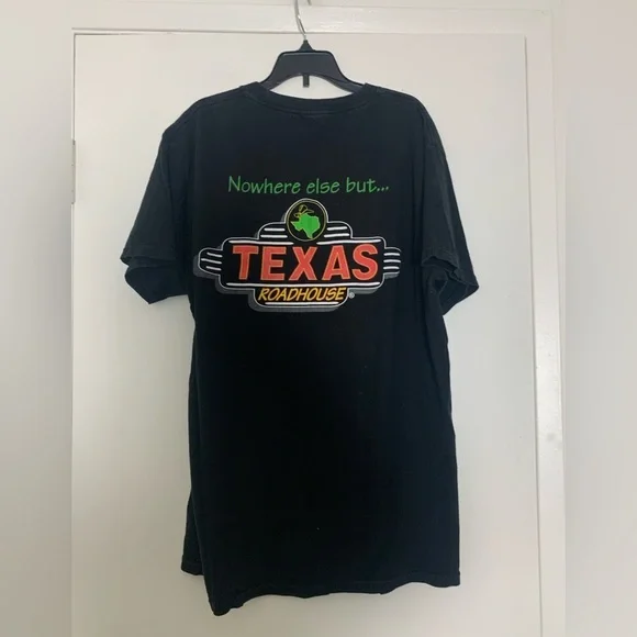 Vintage Texas Roadhouse Black Tee Nowhere else but - Picture 3 of 11